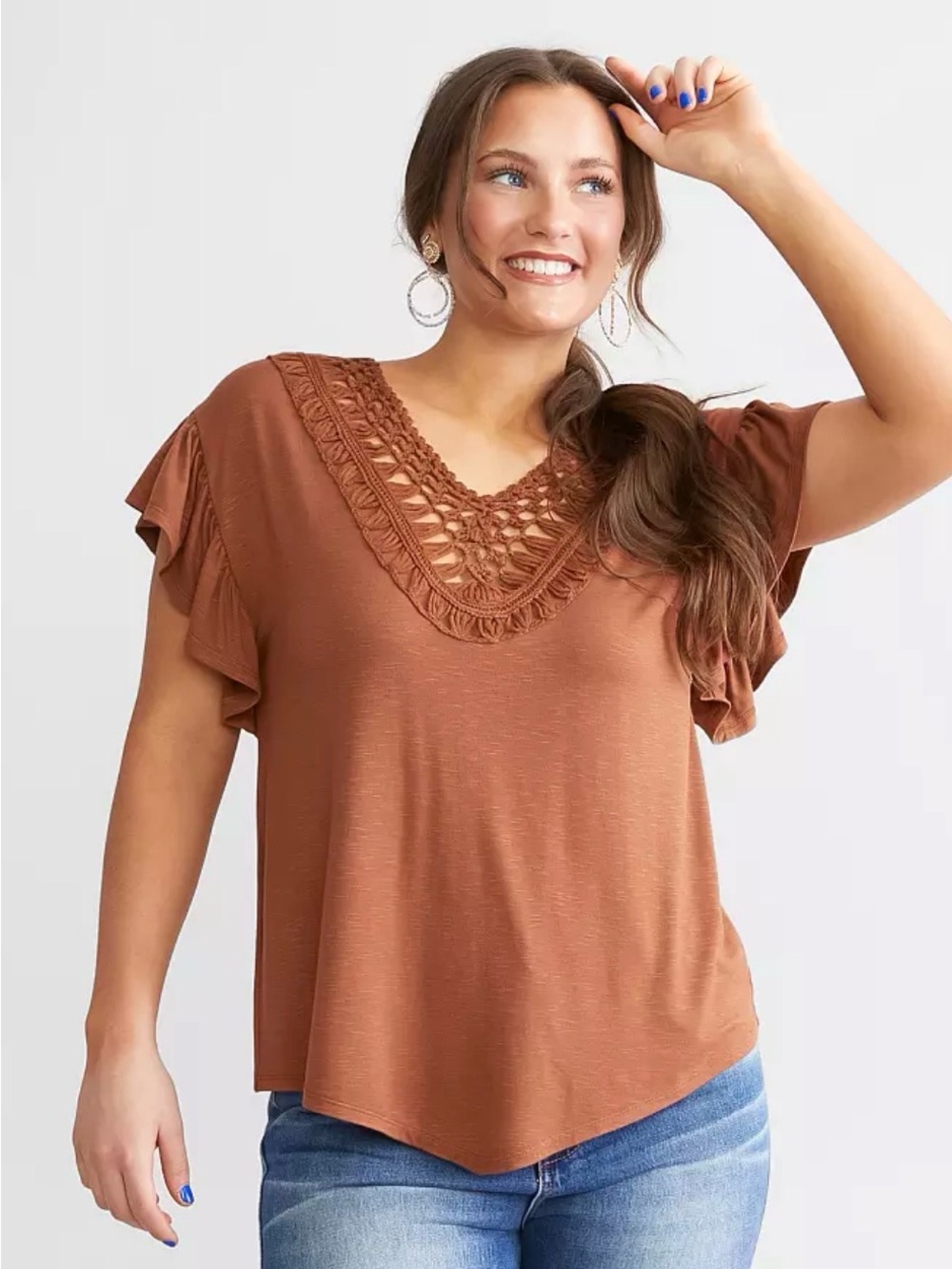 DayTrip Crochet Top Sequoia Size Medium